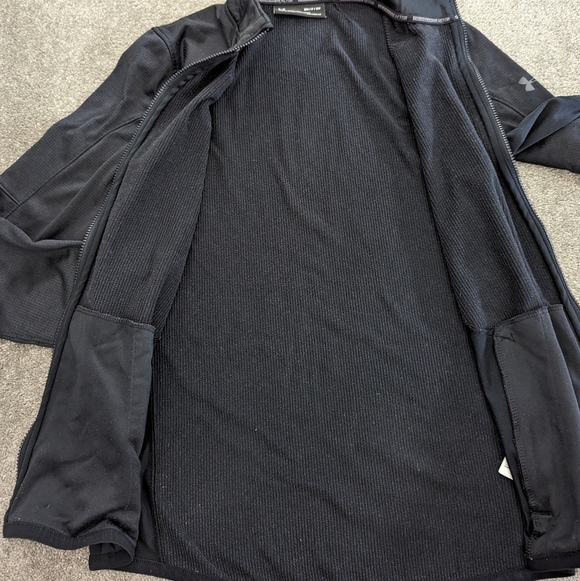UNDER Armour black zipped sweatshirt men's size Small - Picture 5 of 8